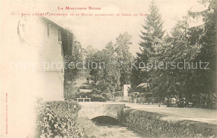 Alzau Alzeau Arfons 81 Tarn Naissance de la Rigole Alimentant le Canal du Mior