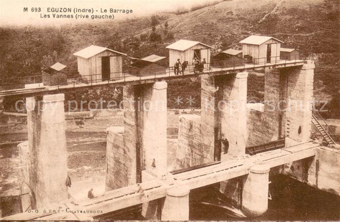 Eguzon-Chantome 36 Indre Le Barrage - Les Vannes