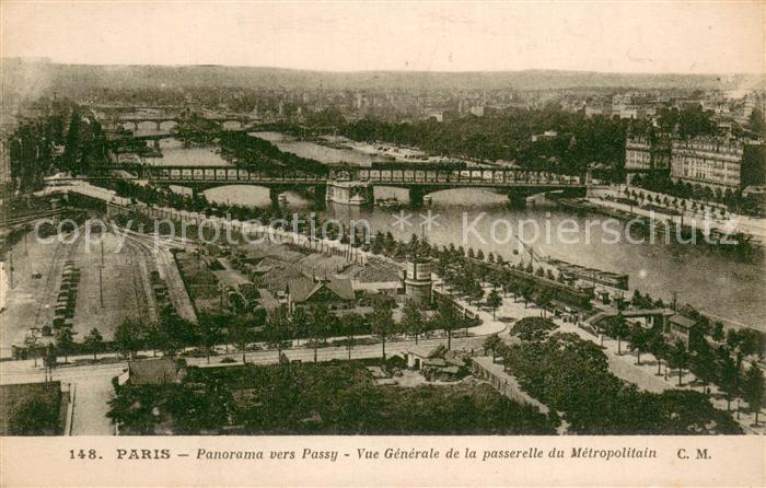 Paris 75 Panorama vers Passy - Vue Generale de l