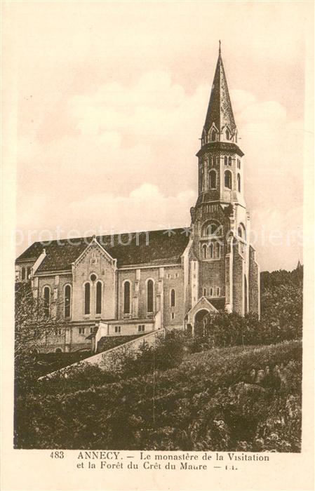 Annecy 74 Haute-Savoie Le monastere de la Visitation et la Foret du Cret du Maur