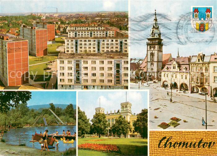 Chomutov CZ Teilansichten See Gruenanlage Stadt