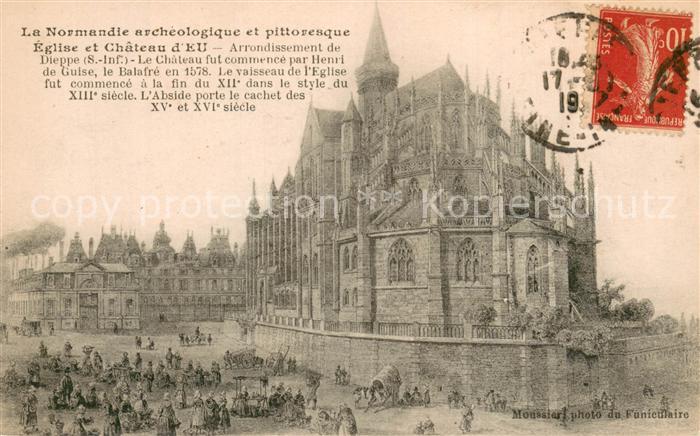 Eu 76 Eglise et Chateau d Eu