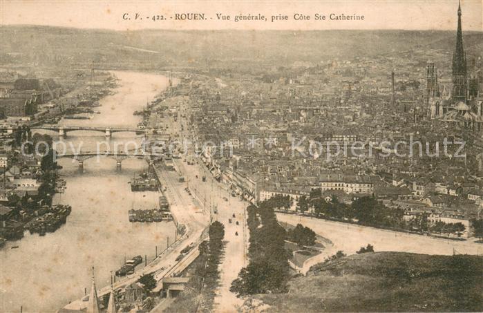 Rouen 76 Vue generale aerienne prise Cote Ste Catherine
