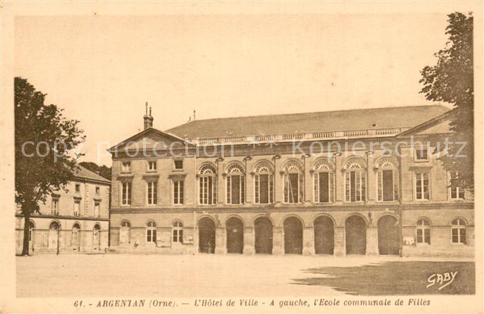 Argentan 61 Hotel de Ville A gauche l’Ecole communale de Filles