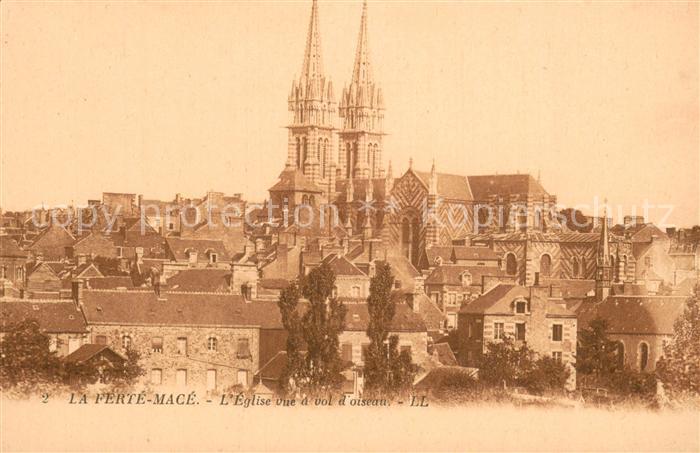 La Ferte-Mace 61 Eglise vue a vol d oiseau