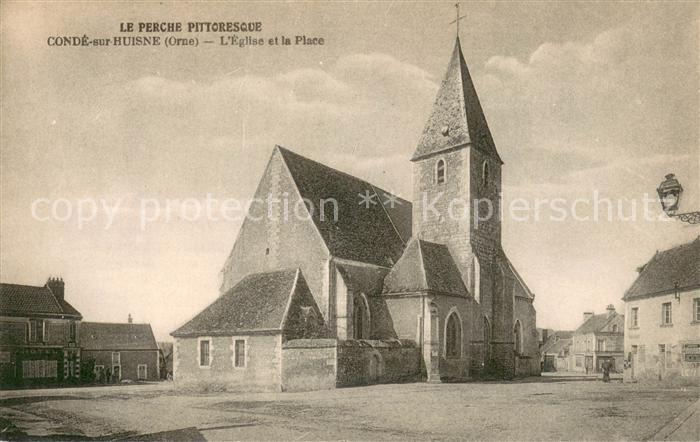 Conde-sur-Huisne 61 Eglise et la Place