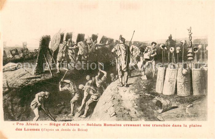 Pro Alesia Soldats Romains creusant une tranchee dans la plaine des Laumes