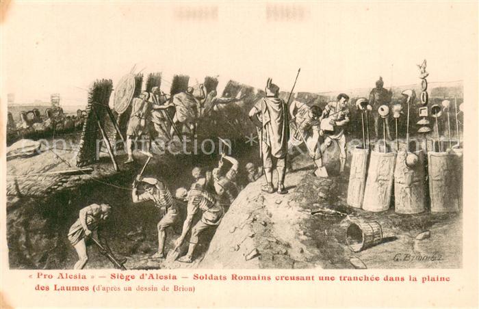 Pro Alesia Soldats Romains creusant une tranchee dans la plaine des Laumes