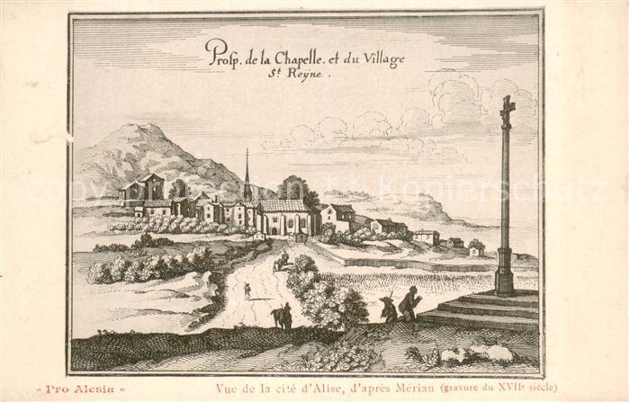 Pro Alesia Vue de la cite d’Alise d’apres Merian