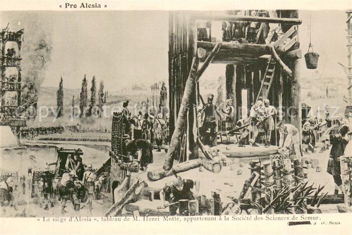 Pro Alesia Le siege d’Alesia tableau de M Henri Motte appartenent a la Societe d