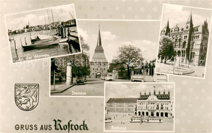 ROSTOCK  CITY An der Warnow Steintor Staendehaus Rathaus