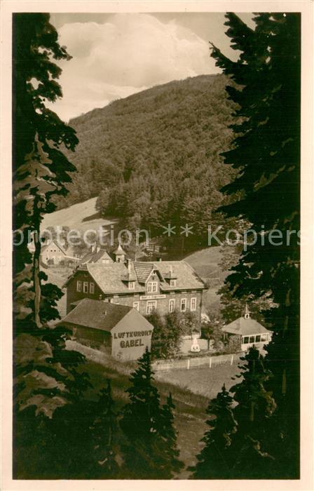 Gabel Teilansicht Luftkurort Gasthof