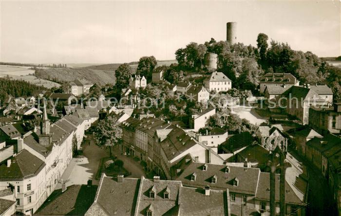 Bad Lobenstein Thueringen Blick vom Kirchturm Handabzug