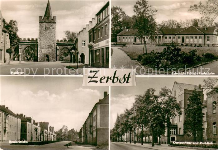 Zerbst Heidetor Friedrich Froebel Kinderheim Bruederstrasse Krankenhaus Poliklin