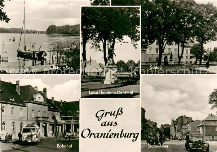 Oranienburg Lehnitzsee Luise Henriette Denkmal Schloss Bahnhof Stalin-Allee