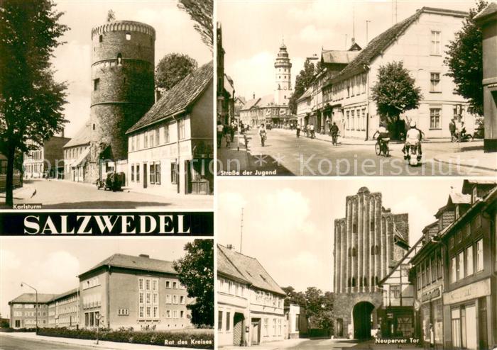 Salzwedel Karlsturm Strasse der Jugend Rat des Kreises Neuperver Tor