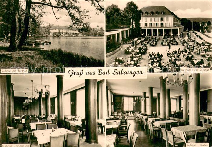 Bad Salzungen Kurhaus am Burgsee Kurkonzert Kurhaus Speisesaal Kaffee