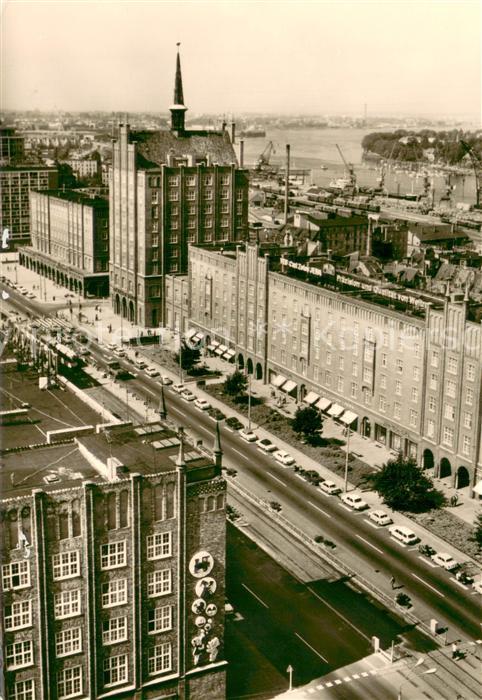 ROSTOCK  CITY Blick auf Langestrasse und Warnow