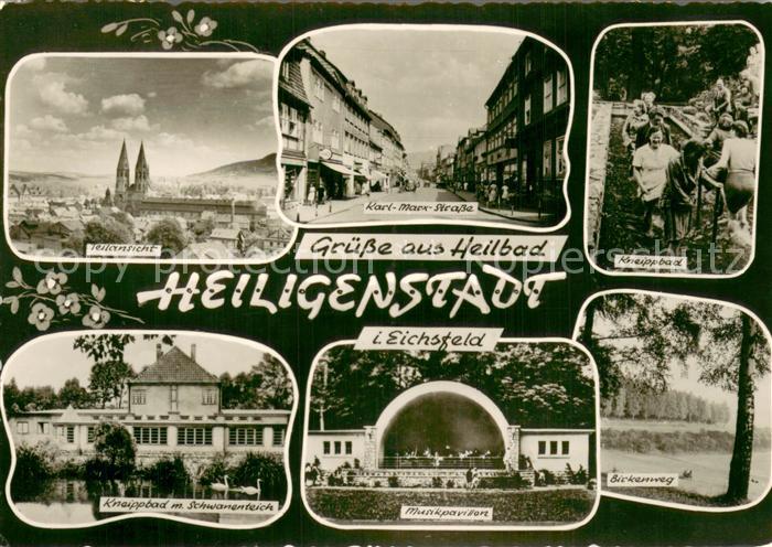 Heiligenstadt Eichsfeld Panorama Karl Marx Strasse Kneippbad Schwanenteich Musik