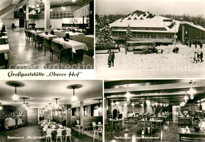 Oberhof Thueringen Joel Bar Grossgaststaette Oberer Hof Restaurant Bergkristall