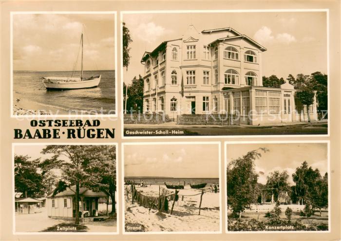 Baabe Ostseebad Ruegen Geschwister Scholl Heim Zeltplatz Strand Konzertplatz