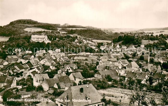 Kranichfeld Panorama Luftkurort Blick zur Niederburg