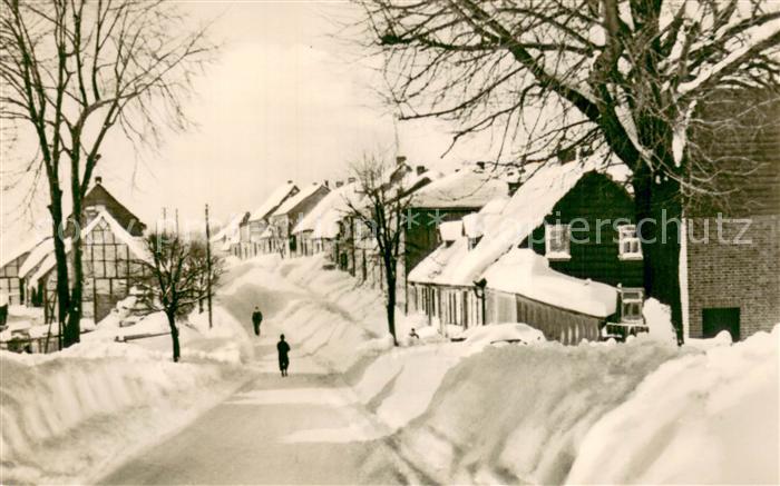 Benneckenstein Harz Bergstrasse im Winter