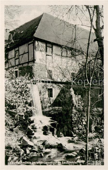 Wilsdruff Neudeckmuehle im Saubachtal Wasserfall