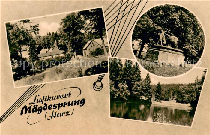 Maegdesprung Ortsansicht Denkmal Waldsee Natur