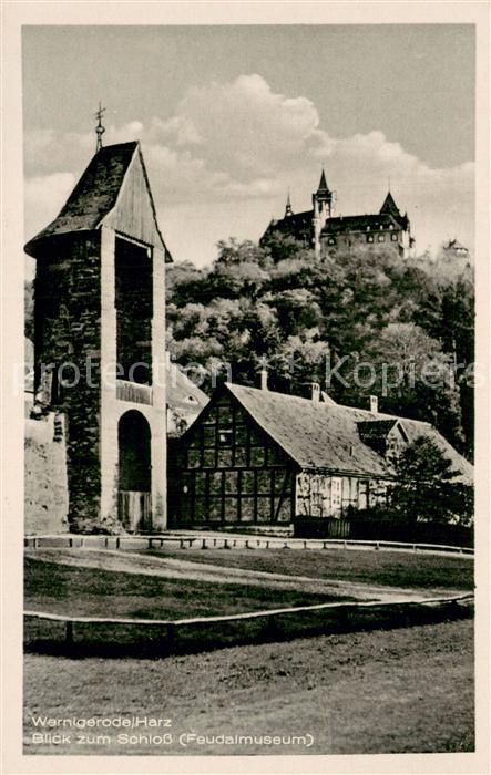 Wernigerode Harz Blick zum Schloss Feudalmuseum