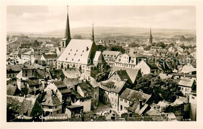 Weimar  Thueringen Stadtpanorama Kirche