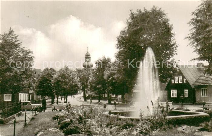 Frauenwald Thueringen Luftkurort Anlagen mit Springbrunnen