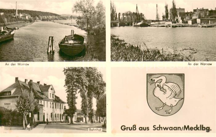 Schwaan Partien an der Warnow Bahnhof