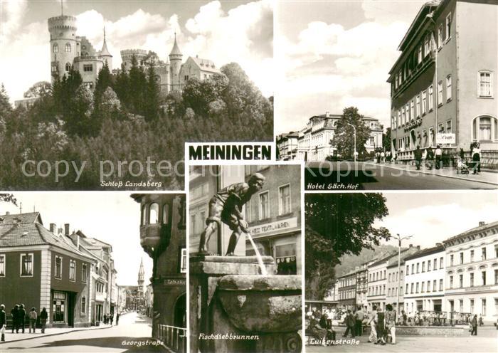Meiningen Thueringen Schloss Landsberg Hotel Saechsischer Hof Georgstrasse Fisch