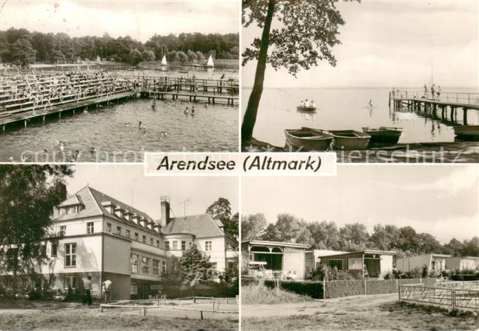 Arendsee Altmark Schwimmbad Seebruecke Kurhaus Bungalows