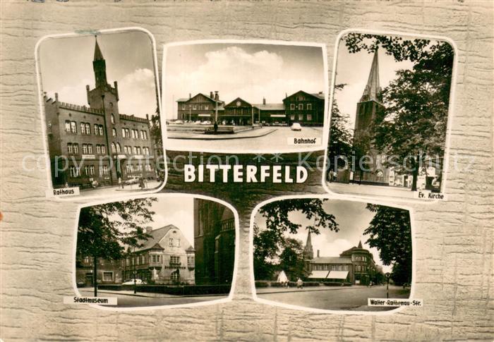 Bitterfeld Sachsen-Anhalt Rathaus Bahnhof Ev Kirche Stadtmuseum Walter Rathenau