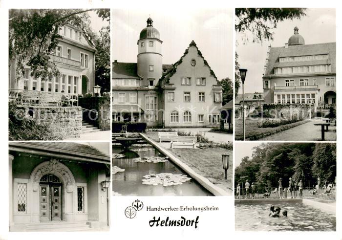Helmsdorf Sachsen Handwerker Erholungsheim Eingang Terrasse Freibad
