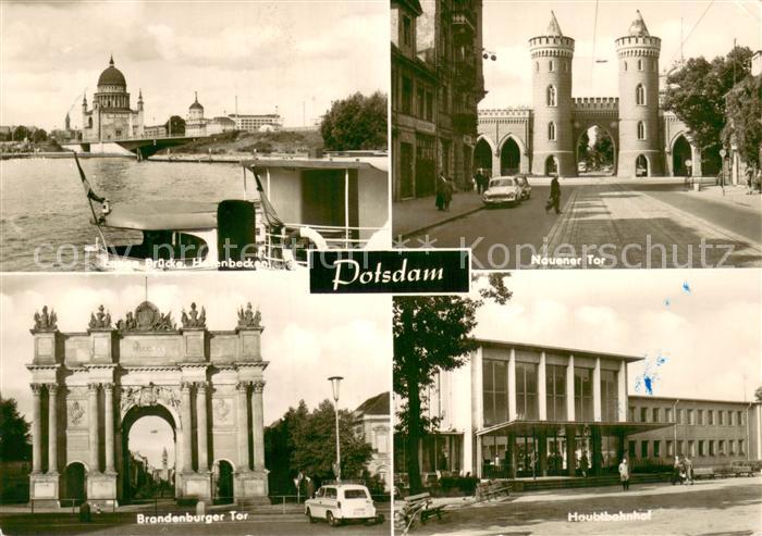 Potsdam Lange Bruecke Hafenbecken Nauener Tor Brandenburger Tor Hauptbahnhof