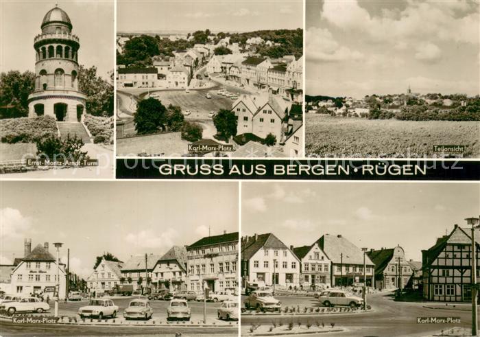 Bergen Ruegen Ernst Moritz Arndt Turm Karl Marx Platz Panorama