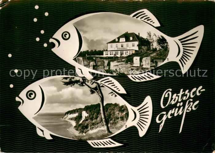 Juliusruh Ruegen Duenenhaus Uferpartie der Insel