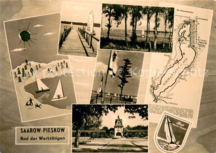 Saarow-Pieskow Bad der Werktaetigen Seebruecke Teilansichten
