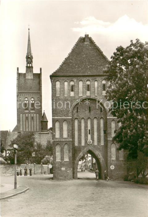 Usedom Mecklenburg-Vorpommern Anklamer Torturm und Stadtkirchturm