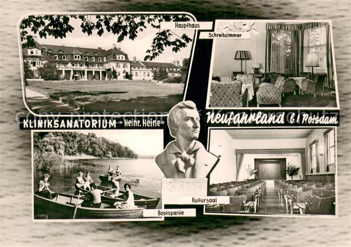 Neufahrland Kliniksanatorium Heinrich Heine Schreibzimmer Bootspartie Kultursaal