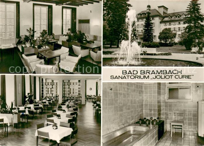 Bad Brambach Sanatorium Joliot Curie Vestibuel Brunnen Speisesaal Badekabine