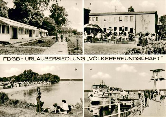 Klink Waren FDGB Urlaubersiedlung Voelkerfreundschaft Bungalows Klubhaus Badestr