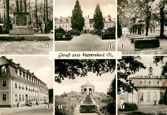 Herrnhut Denkstein Vogtshof Hutberg Altan Kirchsaal Zinzendorf Graeber Witwenhau
