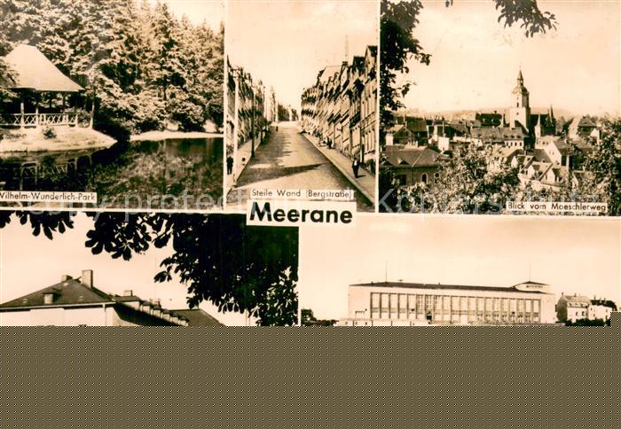 Meerane Wilhelm Wunderlich Park Steile Wand Bergstrasse Blick vom Moeschlerweg B