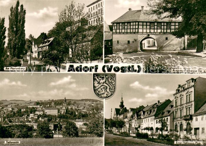 Adorf  Vogtland Am Pfortenberg Ausgang Freiberger Tor Teilansicht Ernst Thaelman