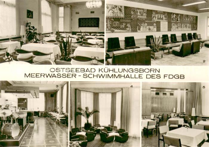 Kuehlungsborn Ostseebad Meerwasser Schwimmhalle des FDGB Tagescafe Eingangshalle