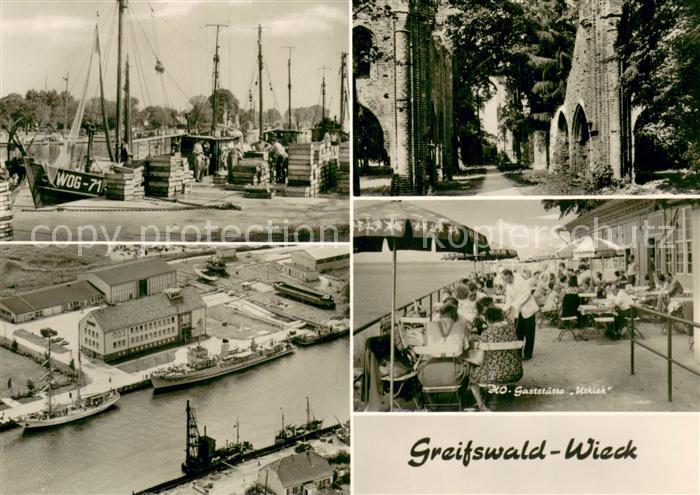 Greifswald Fischereihafen Teilansichten HO Gaststaette Utkiek
